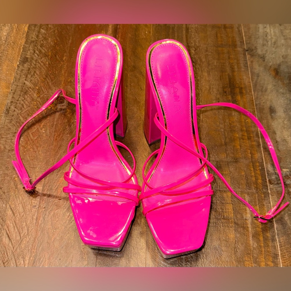Liliana Fuchsia Strappy Heels